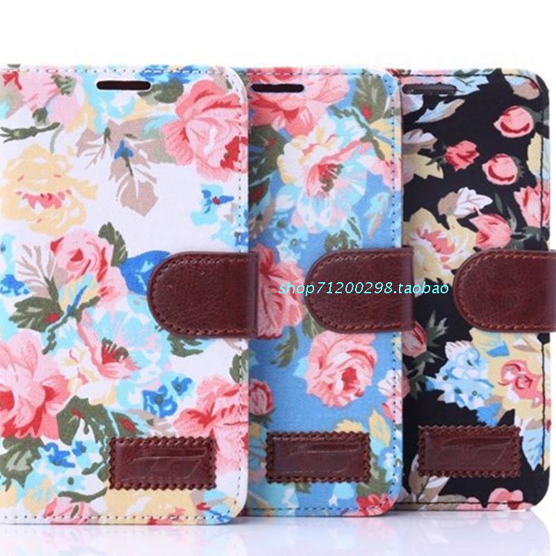 三星Galaxy Note3 Neo花布皮套 N750手機套N7505左右開翻保護外殼